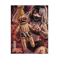 Horror Anime Voodoo Doll Poster — Creepy Tattooed Girl Art Print (Rolled Poster)