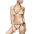 Gold Medallion Print Bikini — Women's Tie-Side Swimwear