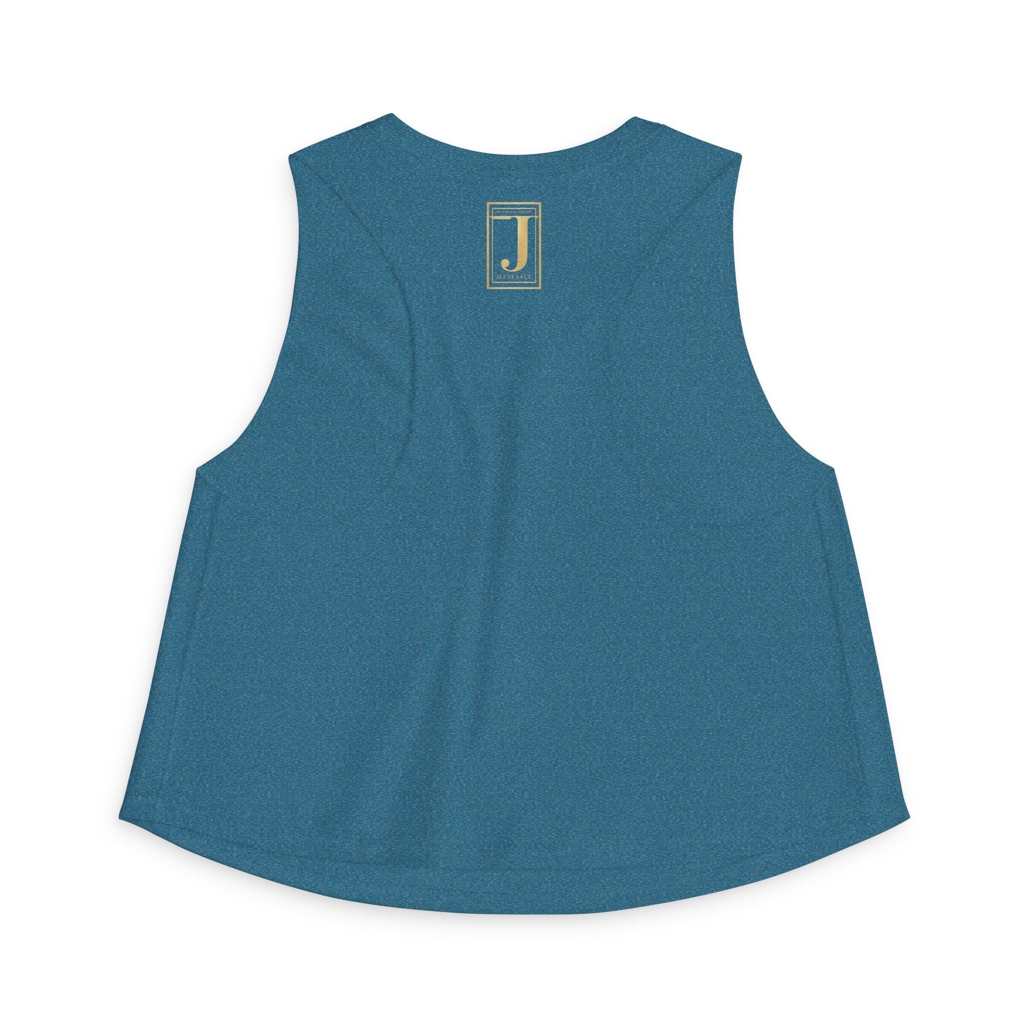 Jeevesace Crop Top — Retro Gold Logo Women’s Sleeveless Tee