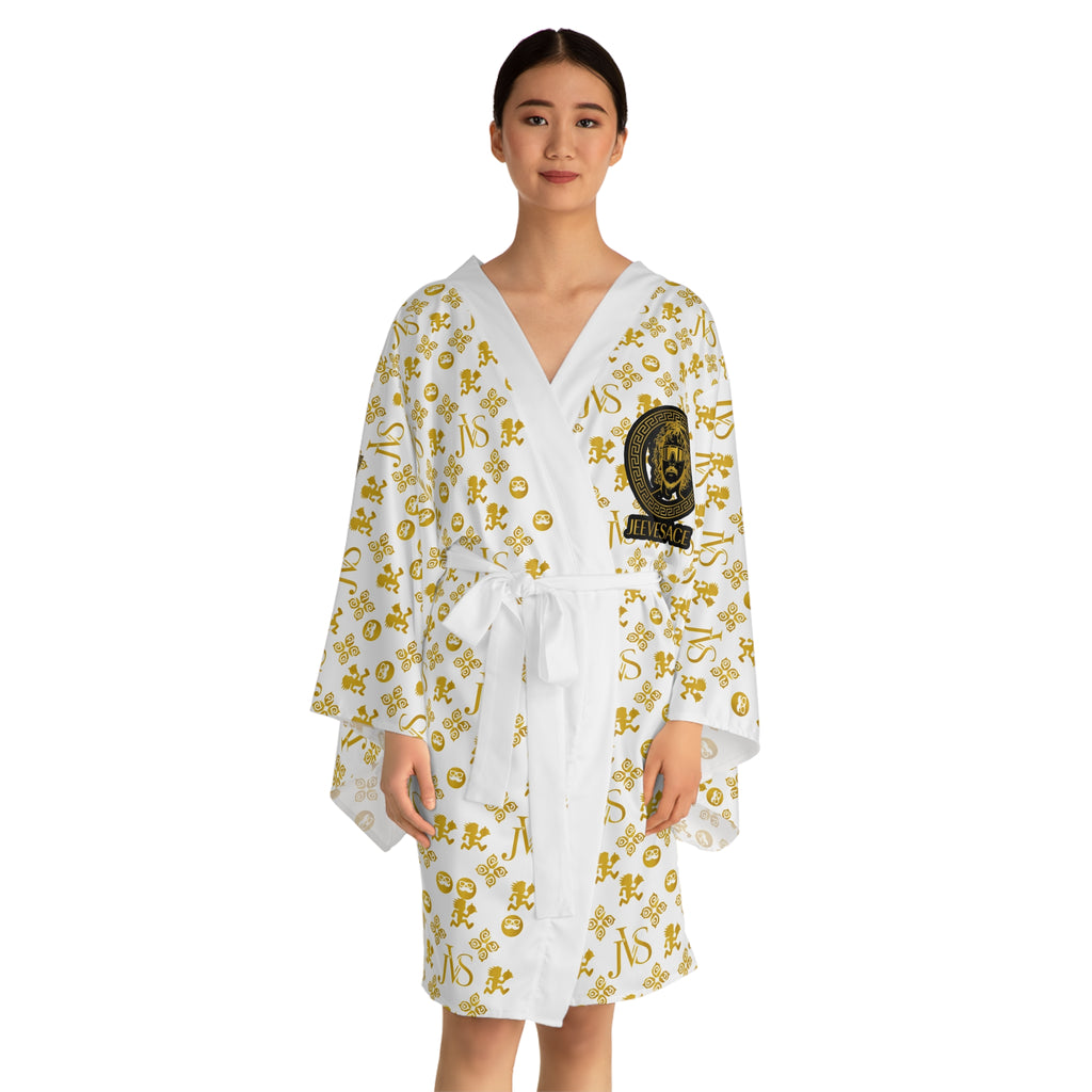 Gold Monogram Kimono Robe — Jeevesace Designer Lounge Kimono