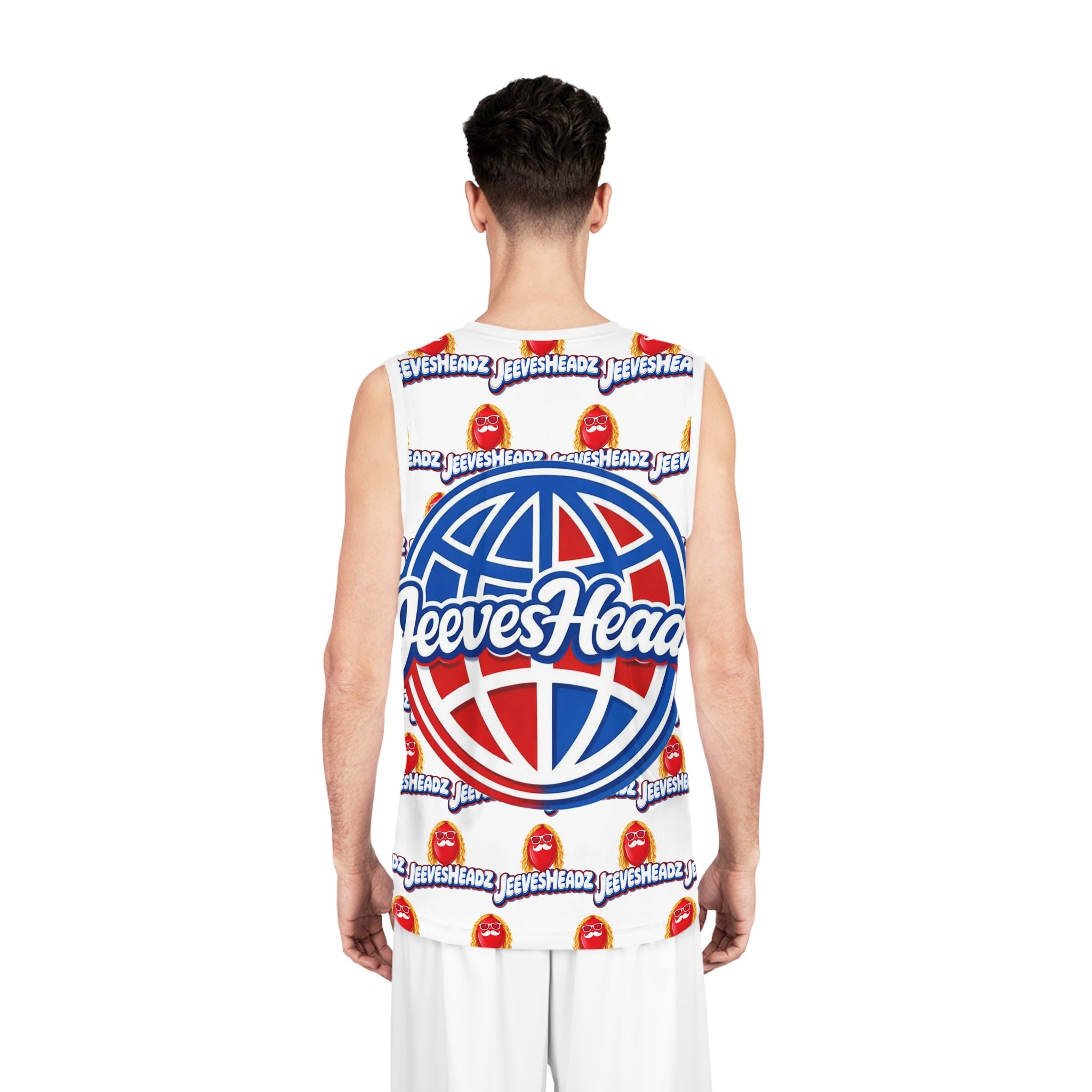 JeevesHeadz All-Over Print Basketball Jersey — Retro Logo Streetwear Tank