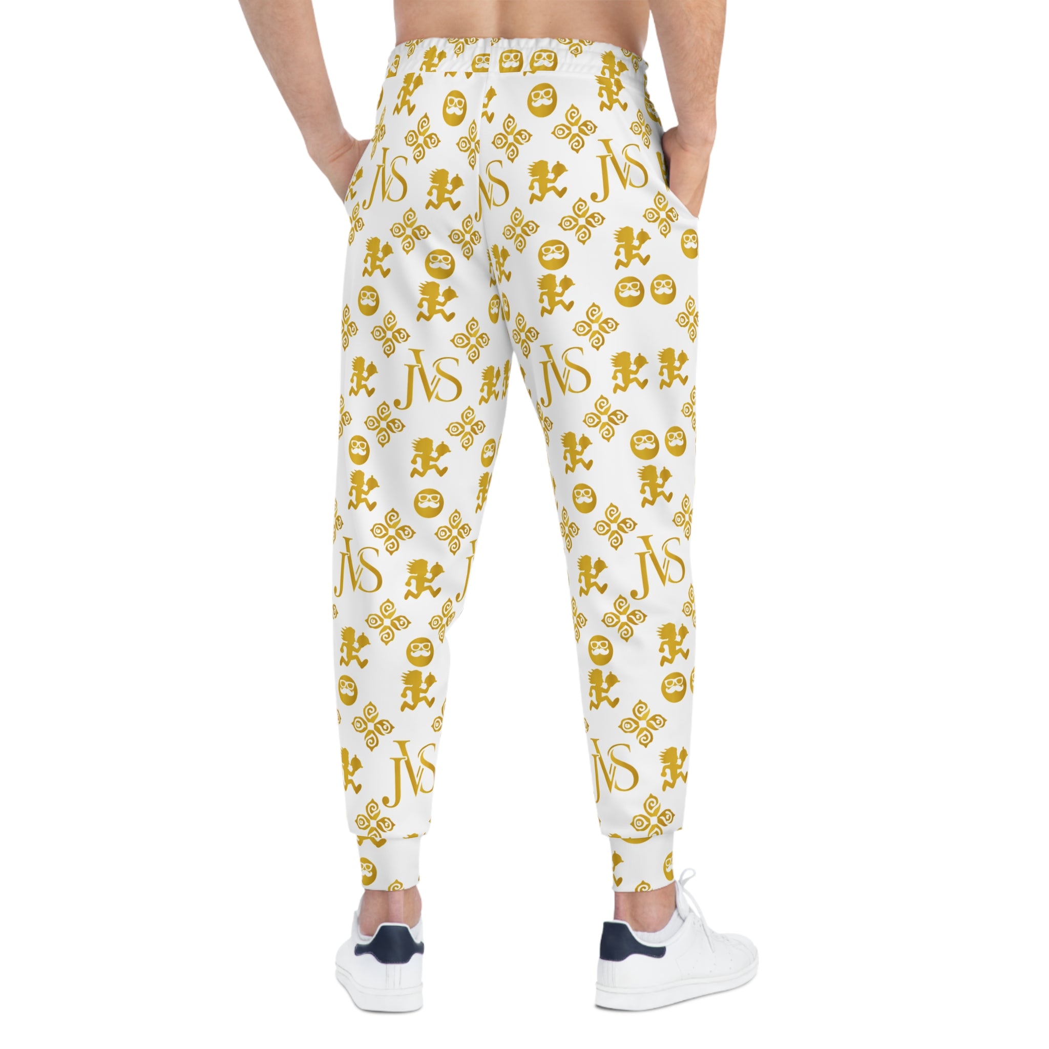 Gold Monogram All-Over Print Joggers