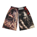 Horror Anime Basketball Shorts — Demon Punk AOP Graphic Athletic Shorts