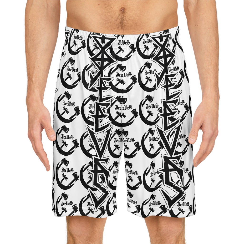 All-Over Print Graffiti Logo Basketball Shorts