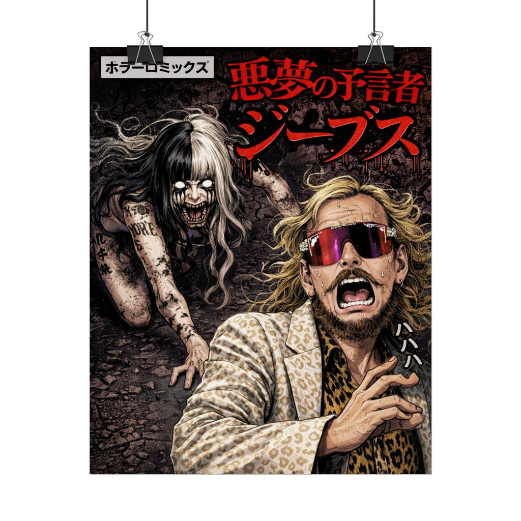 Horror Comic Rolled Poster — Japanese Text ‘Nightmare Prophet Jibus’