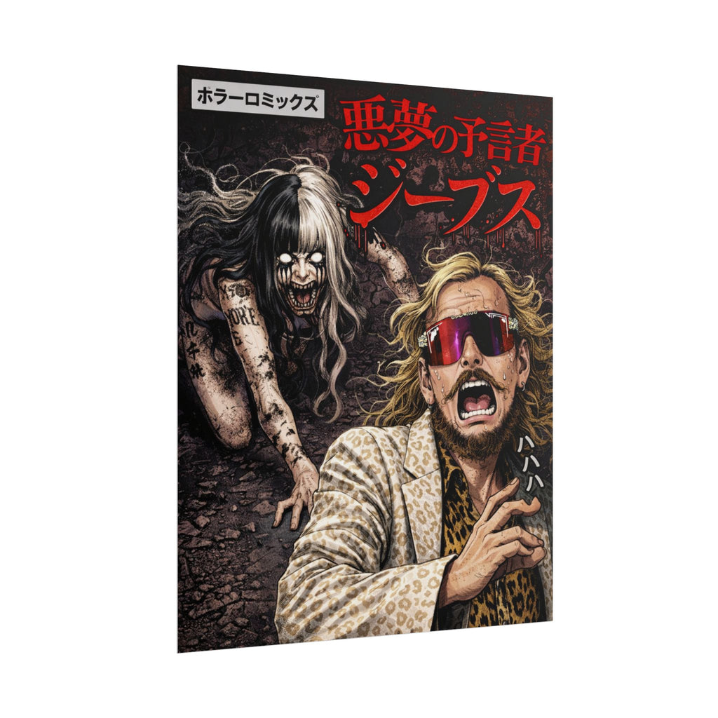 Horror Comic Rolled Poster — Japanese Text ‘Nightmare Prophet Jibus’