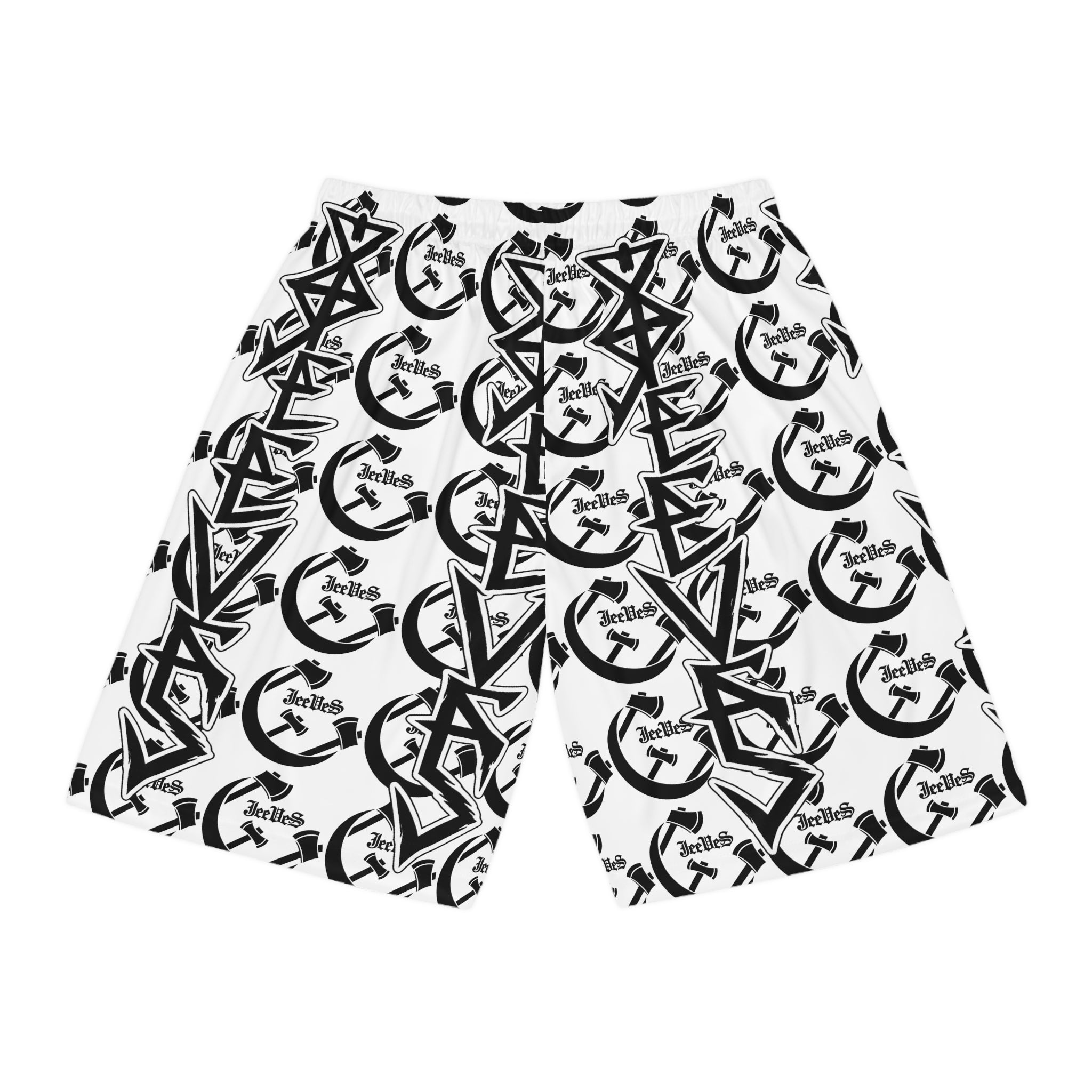 All-Over Print Graffiti Logo Basketball Shorts