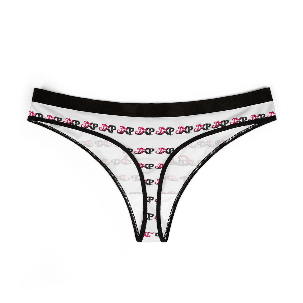 Women's Thong Panties — Pink & Black Pattern with “Prophet Jeeves” Script