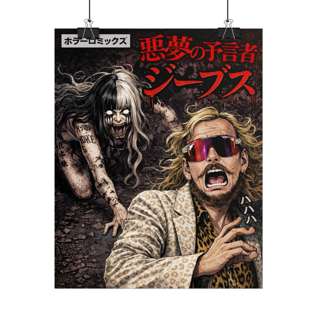 Horror Comic Rolled Poster — Japanese Text ‘Nightmare Prophet Jibus’