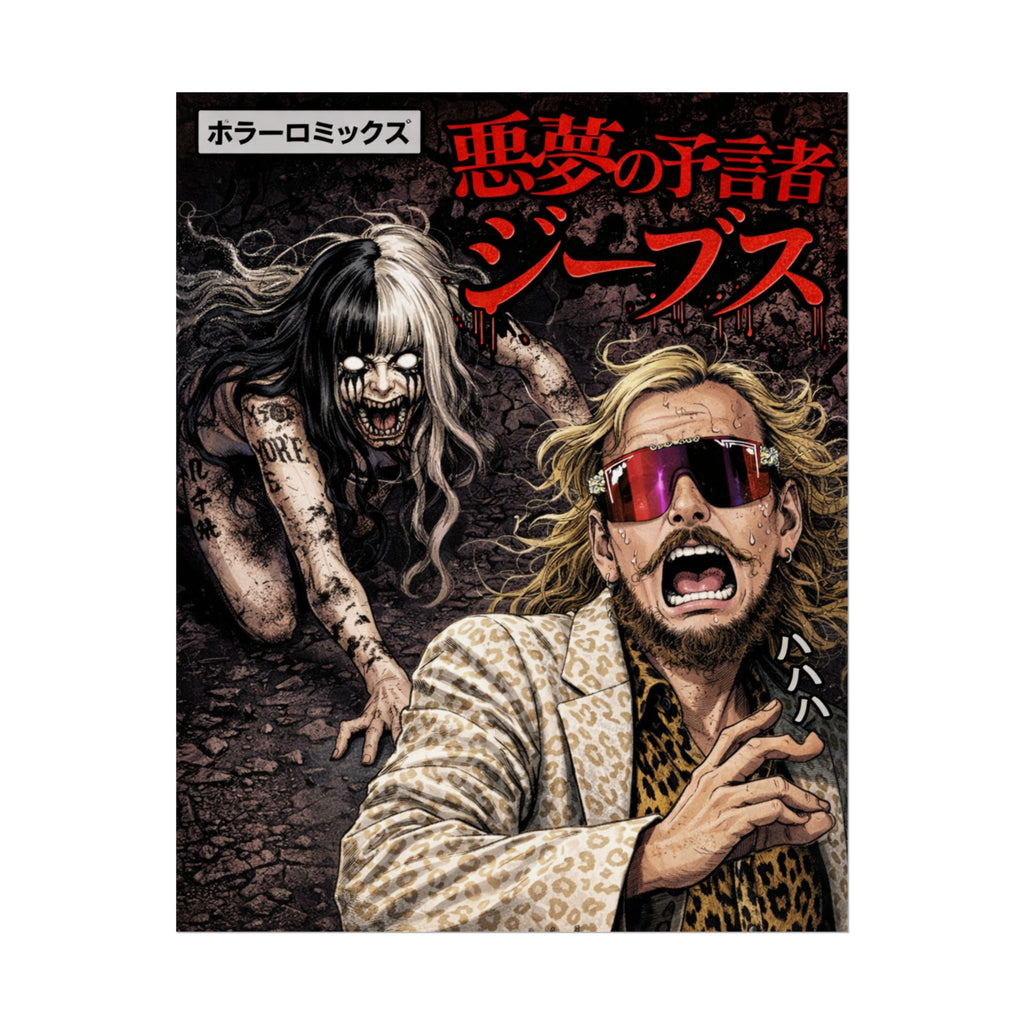 Horror Comic Rolled Poster — Japanese Text ‘Nightmare Prophet Jibus’