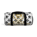 Baroque Lion Crest Duffel Bag — Gold & Black Medusa-Inspired Travel Bag