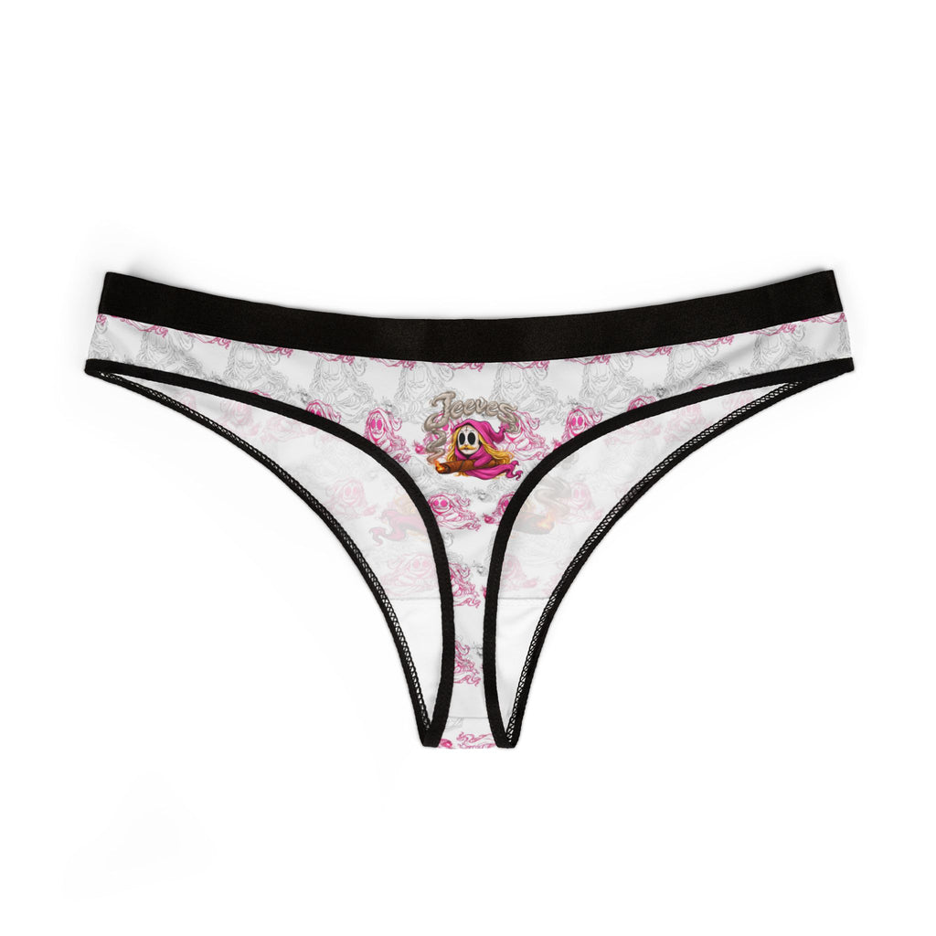 Women's Thong - Cute Pink Jeeves being crazy Pattern