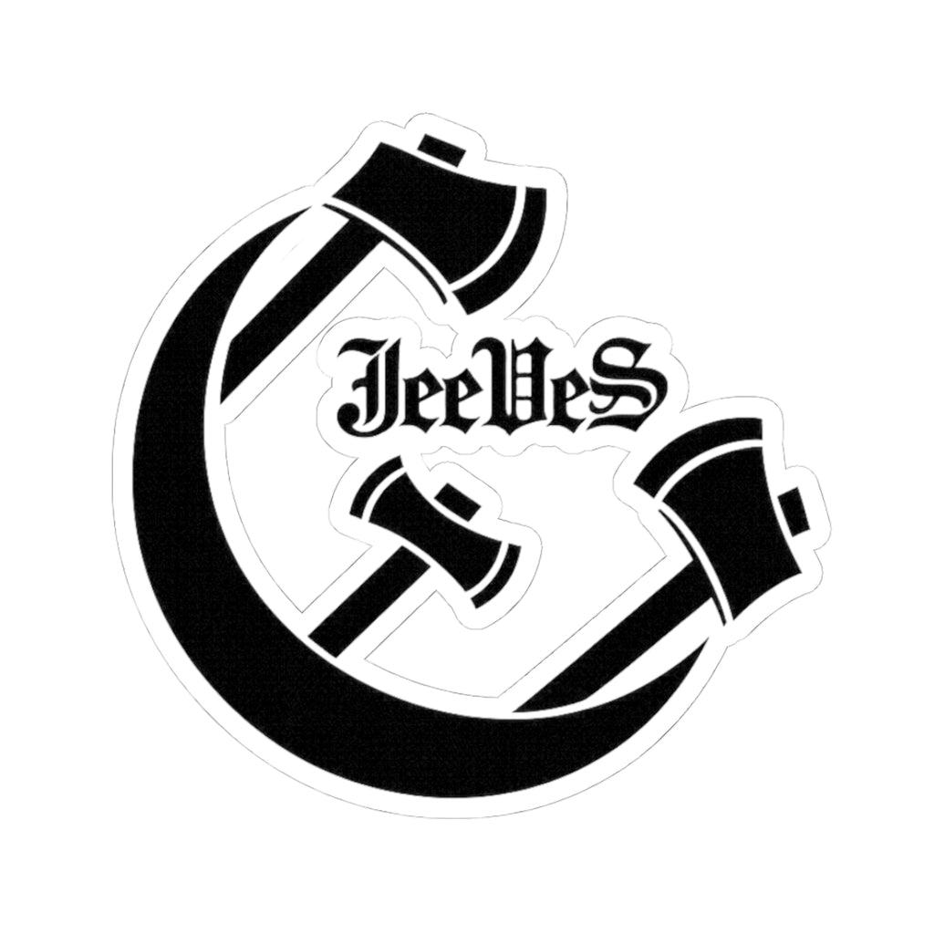 Celtic Axe “GeeVes” Kiss-Cut Sticker — Viking/Medieval Emblem Decal