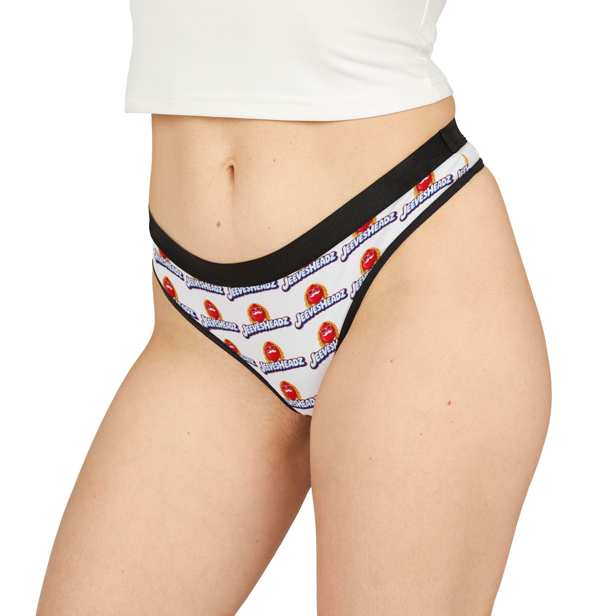Women's Thong Panties — All-Over Print "JeevesHeadz" Logo