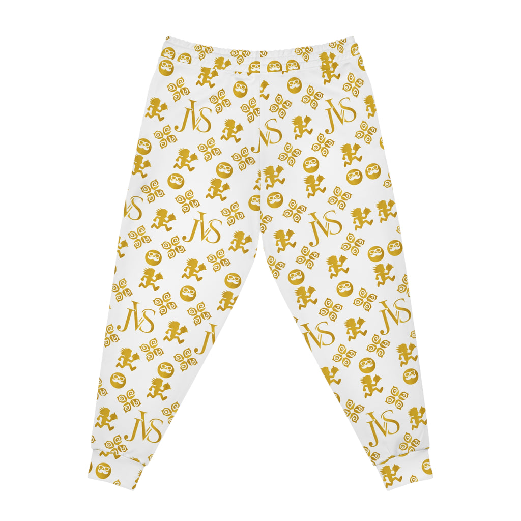 Gold Monogram All-Over Print Joggers