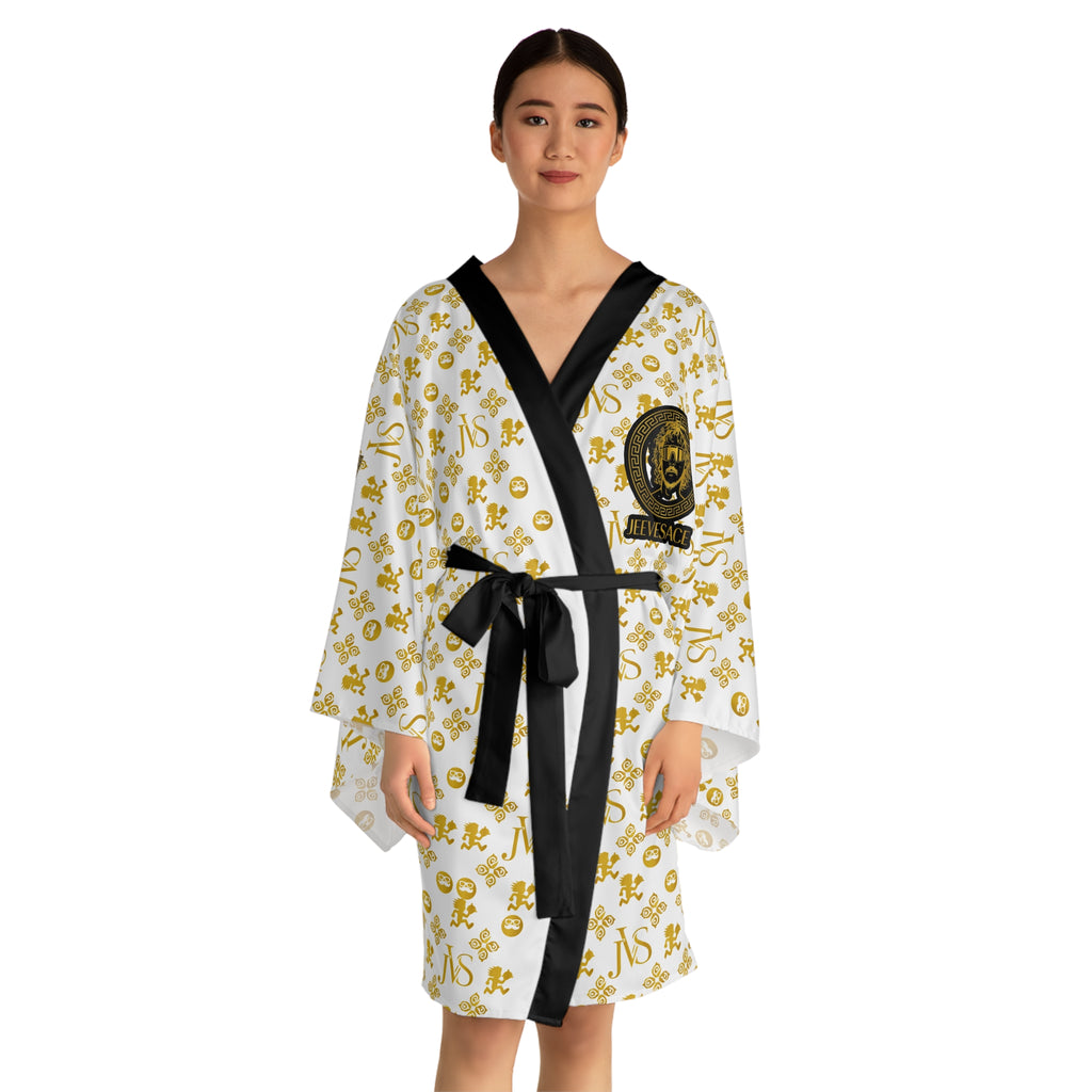 Gold Monogram Kimono Robe — Jeevesace Designer Lounge Kimono