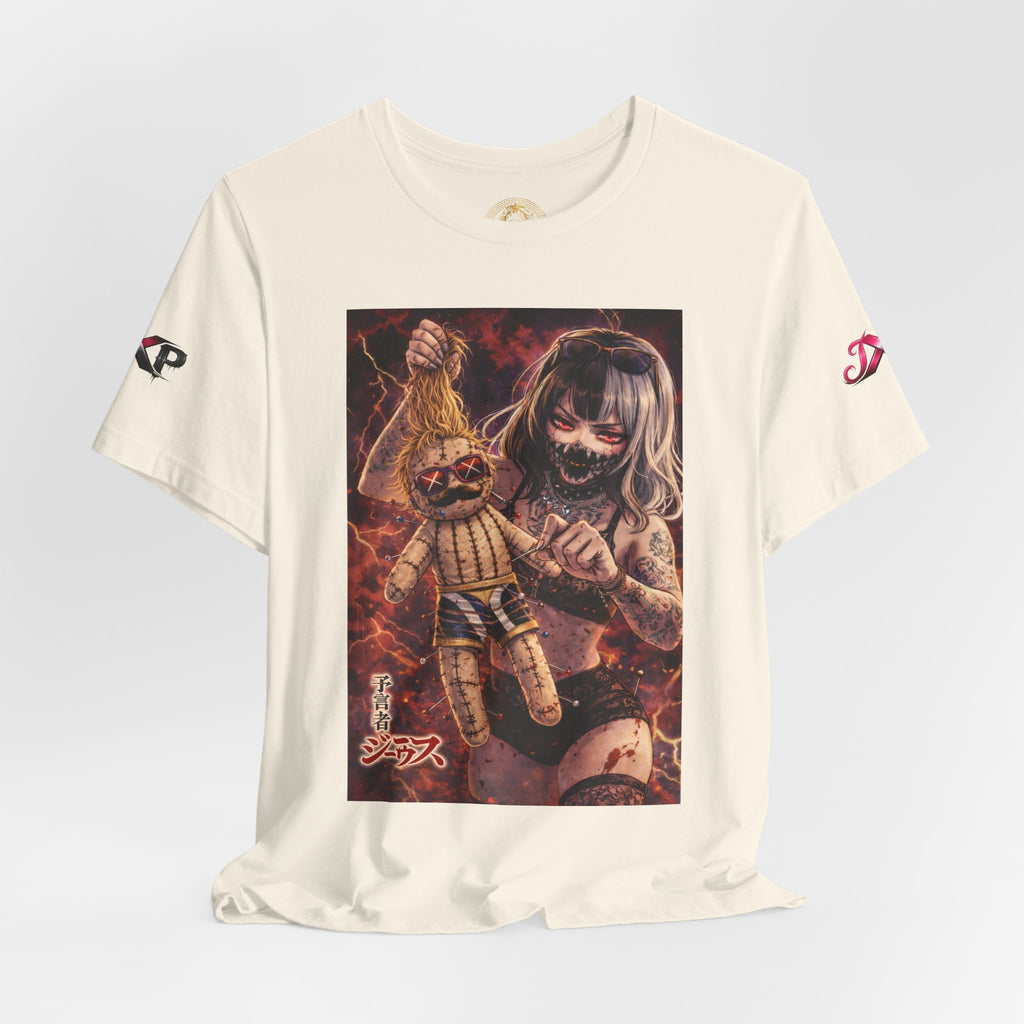 Horror Doll Graphic Tee — "Prophet Jeeves" Gothic Streetwear T-Shirt