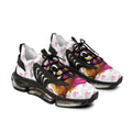 Mesh Sneakers — Pink Floral Graphic Men’s Athletic Shoes