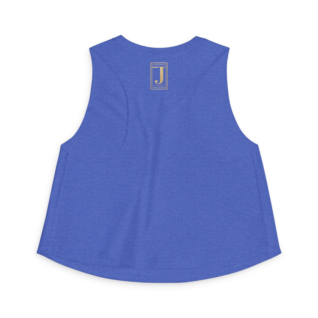Jeevesace Crop Top — Retro Gold Logo Women’s Sleeveless Tee