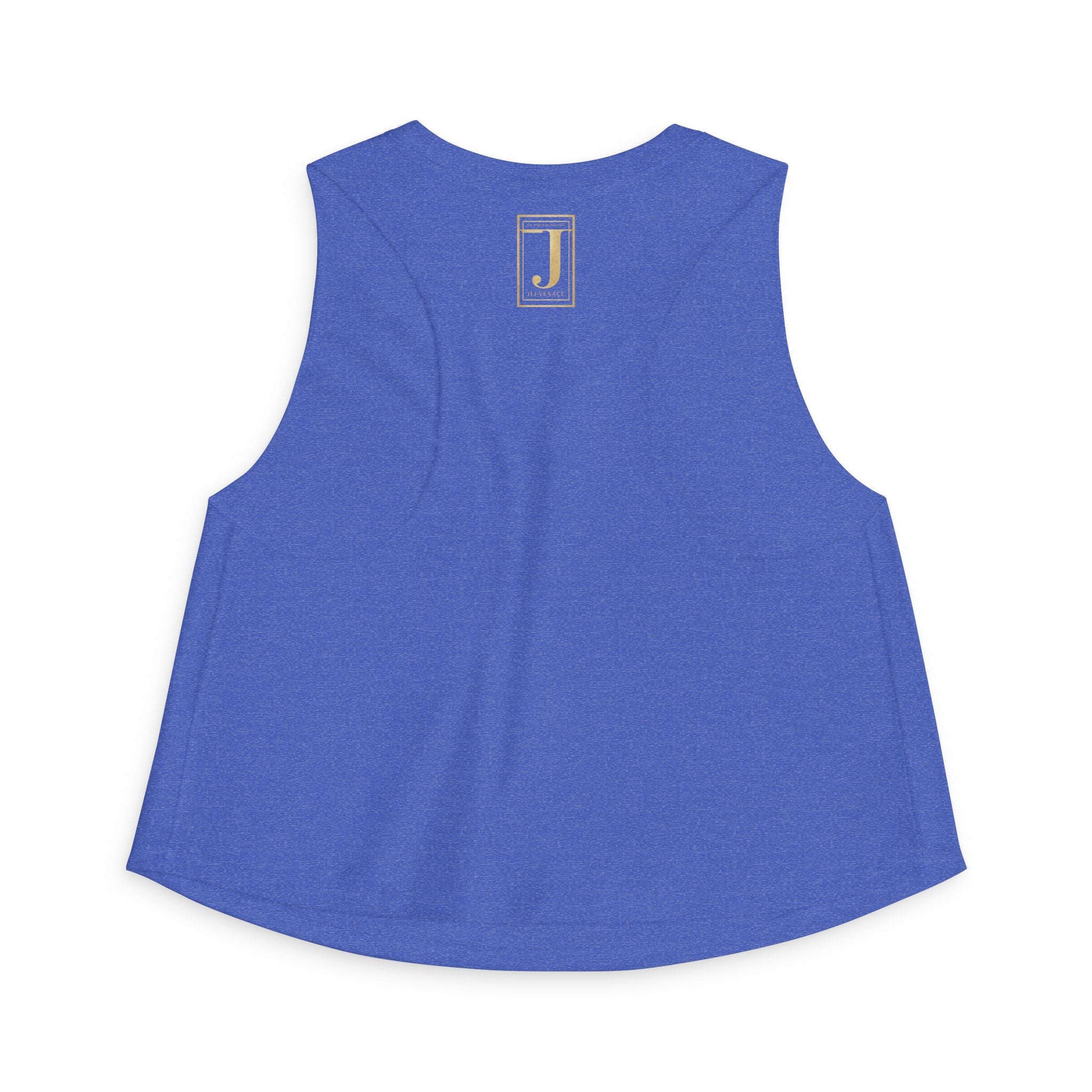 Jeevesace Crop Top — Retro Gold Logo Women’s Sleeveless Tee