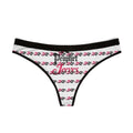 Women's Thong Panties — Pink & Black Pattern with “Prophet Jeeves” Script